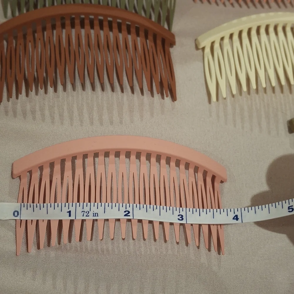 Neutral Multi-Color Hair Comb Set - Versatile Everyday Styling - Picture 3 of 5